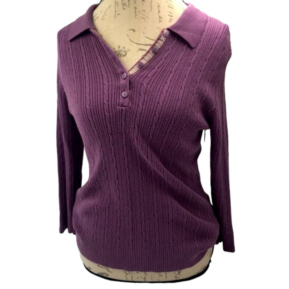 Sugar Reef Purple Sweater Size M
